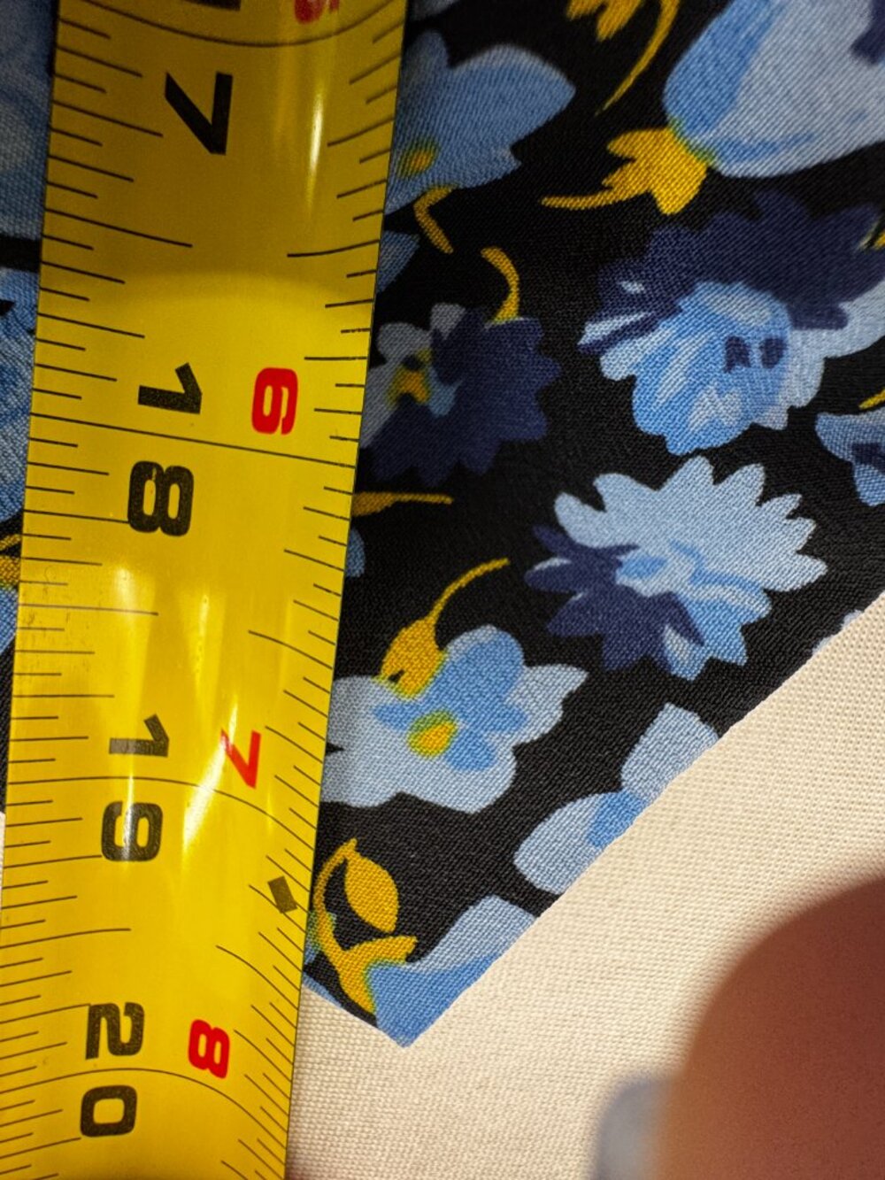 Likely Morrell Ruffled Floral Asymmetric Midi Dress Blue White Yellow Sz 6 - Picture 13 of 16
